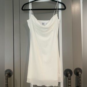 Princess Polly White Cowl Neck Mini Dress